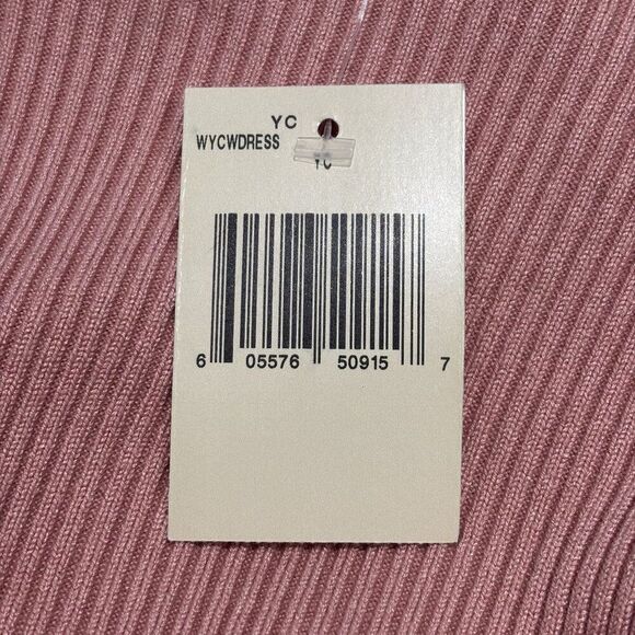 NWT Guess Eco Farai Sweater Dress M Pullover Bodycon Knit Long Sleeve Pink - Picture 9 of 9